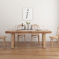 Pine Solid Wood Dinette Table Modern Natural Legs Dining Site Table