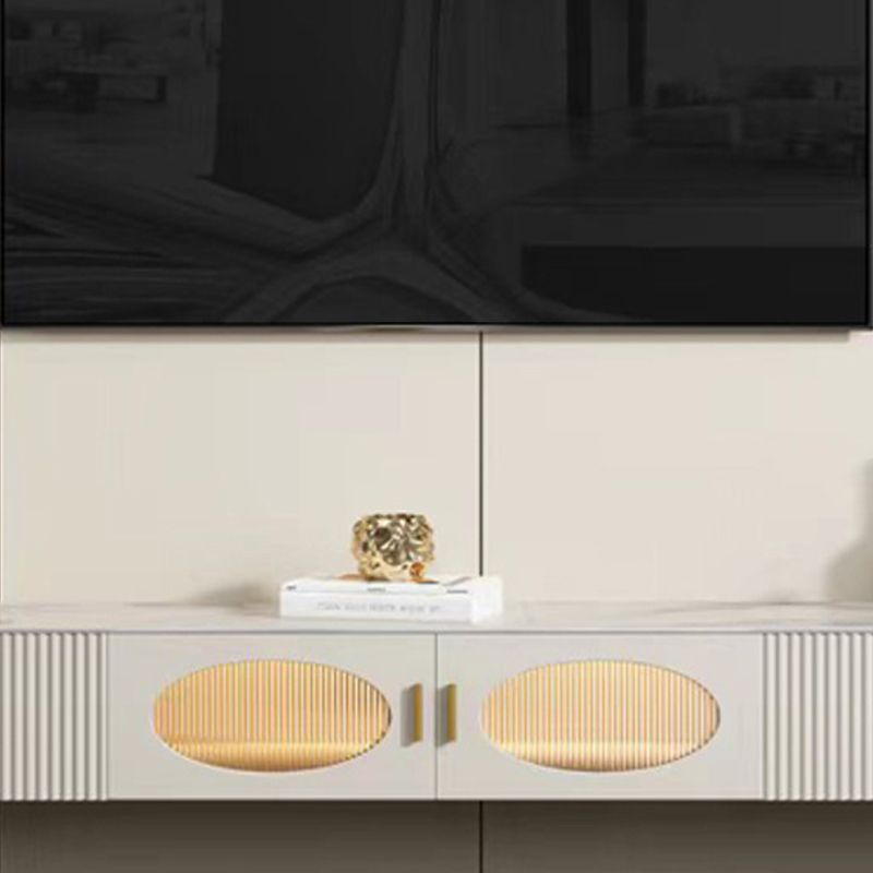 Consola moderna de Stone TV Consola White Floating TV Media para sala de estar