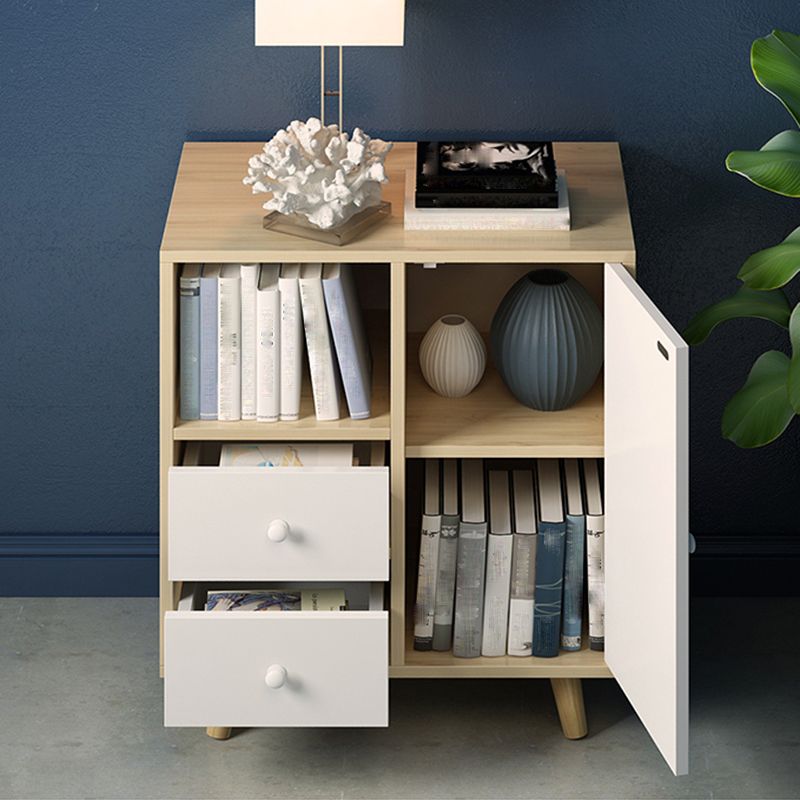 Wooden Accent Cabinet with Drawers Contemporary Side Cabinet