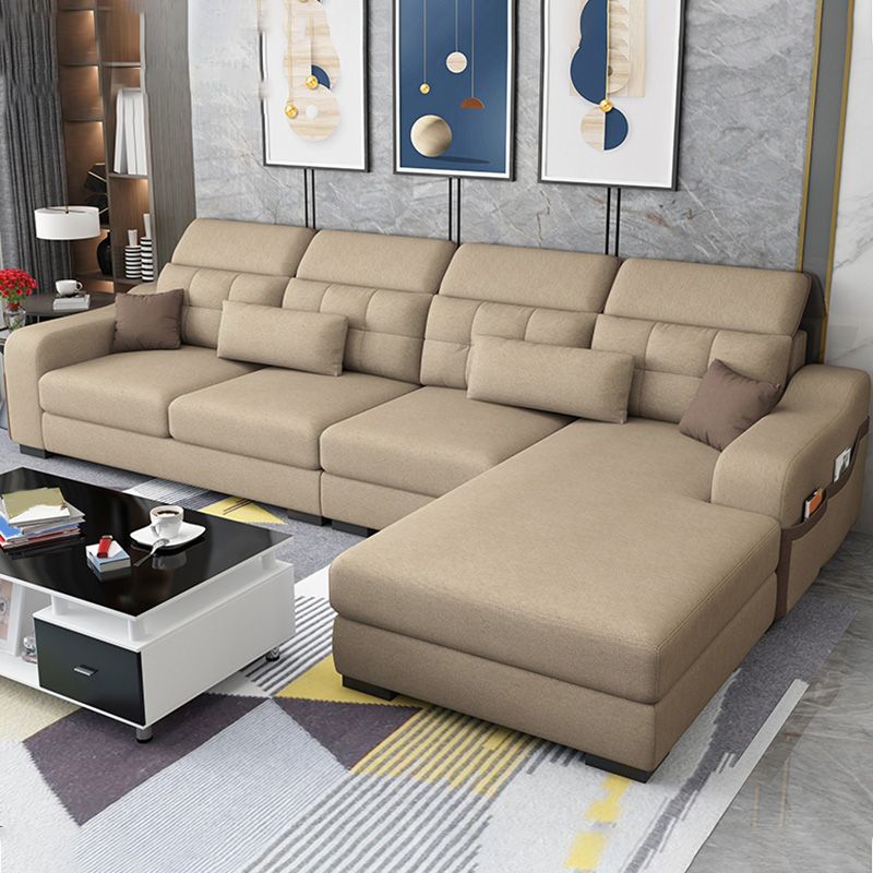 110.23" L Modern Sectional Square Arm Sectional with Storage