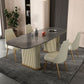 Metal Modern Rectangle Dining Table Sintered Stone Table for Kitchen and Dining Room Clearhalo ' dining_table' 'Dining Tables & Seating' 'Dining Tables' 'furn' 'furn_dining_table' 'Furniture' 'furniture_dining_table' 'Kitchen & Dining Furniture' 'kitchen&dining_furn' 'kitchen' 'kitchen_dining_table' 1200x1200_d021401a-ad84-4c0b-8be2-ff7b266157d9