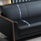 29" Wide Contemporary Sofa Black Stationary Seating for Living Room