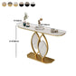 Stone Top Accent Console Table Antique Gold Console Table with Metal Leg Clearhalo 'Console Tables' 'console_tables' 'Entry & Mudroom Furniture' 'furn' 'furn_console_tables' 'Furniture' 1200x1200_d0244424-1d3a-4a4b-b03e-6e5fcbda9c1a