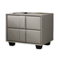 Modern Style with Two Drawer Grey/off-white/brown/leather Nightstand