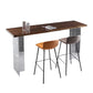 Ash Wood Bar-height Table with Acrylic Base Modern Rectangle Pub Table Clearhalo 'Bar Furniture' 'Bar Tables' 'bar_tables' 'furn' 'furn_bar_tables' 'Furniture' 'Kitchen & Dining Furniture' 1200x1200_d02644ff-1234-4a0c-ae37-3e0f2585aff2