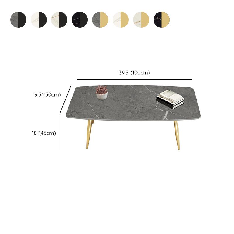 Rectangle Slate Coffee Table Glam 4 Legs Coffee Cocktail Table Clearhalo 'Coffee & Accent Tables' 'Coffee Tables' 'coffee_tables' 'furn' 'furn_coffee_tables' 'Furniture' 'Living Room Furniture' 1200x1200_d0267601-387e-4b46-8889-3dc76b815c01