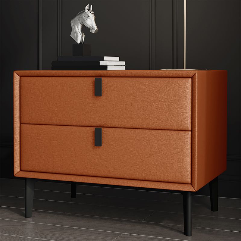 18.5" Tall 2 - Drawer Nightstand Modern Solid Wood Nightstand Clearhalo 'Bedroom Furniture' 'furn' 'furn_night_stand' 'Furniture' 'night_stand' 'Nightstands' 1200x1200_d0294805-8300-42fb-a91b-be58f0c87d9d