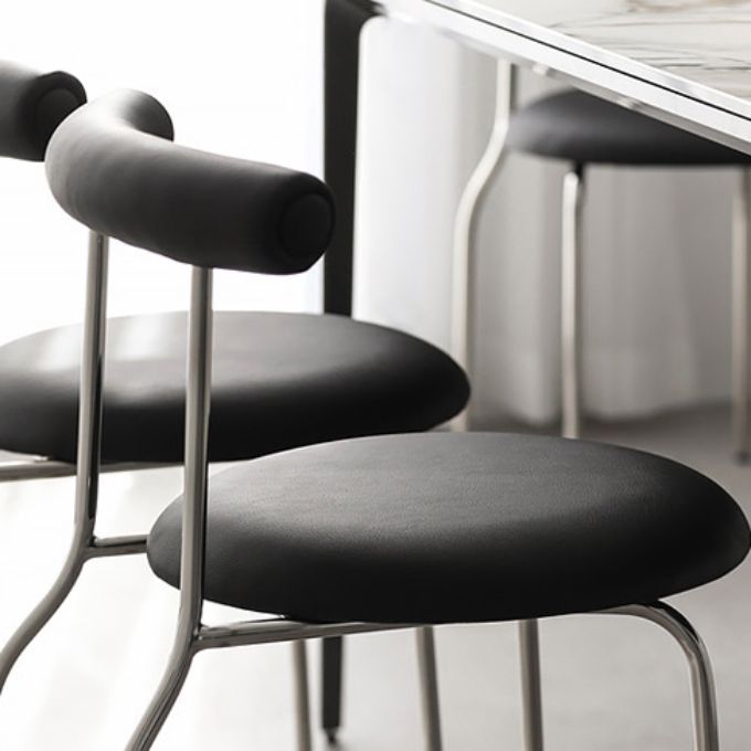 Kitchen Open Back Dining Chair Home Metal Armless Side Chair Clearhalo 'Dining Chairs' 'Dining Tables & Seating' 'dining_chair' 'furn' 'furn_dining_chair' 'Furniture' 'Kitchen & Dining Furniture' 1200x1200_d02c2756-eab2-4b5f-a974-2eab6e345309