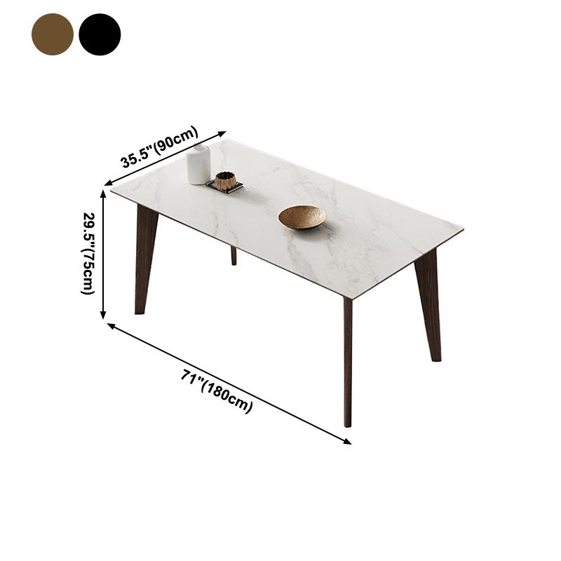 Mid-Century Rectangle Shape Table Sintered Stone Dining Table for Kitchen Clearhalo ' dining_table' 'Dining Tables & Seating' 'Dining Tables' 'furn' 'furn_dining_table' 'Furniture' 'furniture_dining_table' 'Kitchen & Dining Furniture' 'kitchen&dining_furn' 'kitchen' 'kitchen_dining_table' 1200x1200_d02c72b6-e59c-49eb-85a7-9d8d584370f9