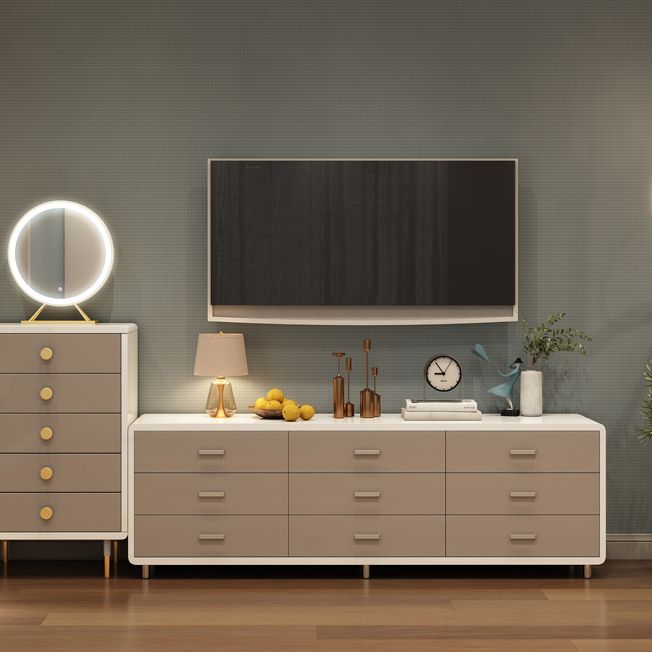 Modern Engineered Wood Sideboard Simple Buffet Table with Drawer for Dining Room Clearhalo 'buffet_sideboard' 'Buffets & Sideboards' 'Furniture' 'furniture_buffet_sideboard' 'Kitchen & Dining Furniture' 1200x1200_d02de106-0f1e-4ead-8ec4-08fcc56dfbc5