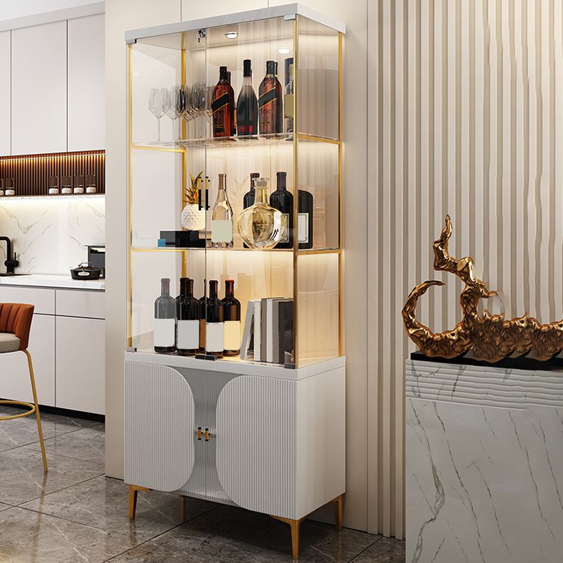 Mobile moderno mobile in vetro armadio con porte per sala da pranzo