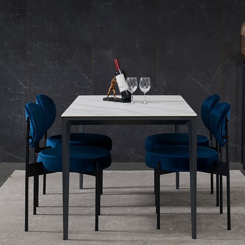 Minimalist 1/4/5 Pieces Sintered Stone Dining Table Set Rectangle Dining Room Set Clearhalo 'Dining Room Sets' 'Dining Tables & Seating' 'dining_room_set' 'furn' 'furn_dining_room_set' 'Furniture' 'furniture_dining_room_set' 'Kitchen & Dining Furniture' 'kitchen&dining_furn' 'kitchen' 1200x1200_d02f9cdc-4bf7-43b4-b3b8-de857db177d5