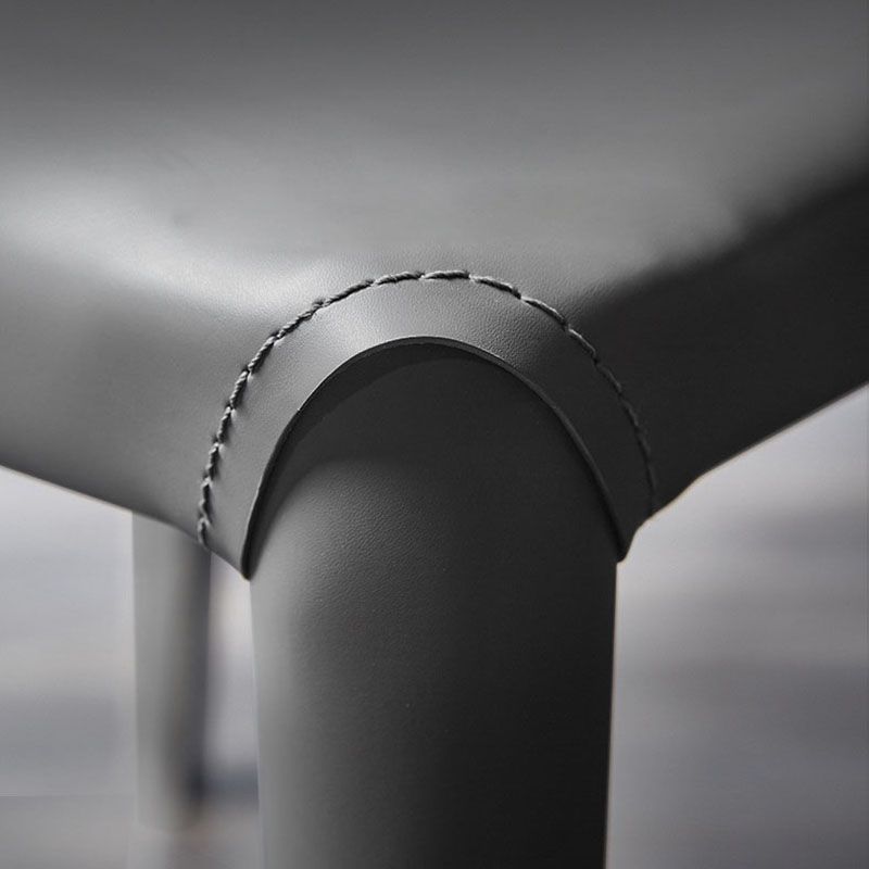 Contemporary Solid Back Armless Side Chairs Leather Dining Chairs for Kitchen Clearhalo ' kitchen&dining_furn' 'Dining Chairs' 'Dining Tables & Seating' 'dining_chair' 'furn' 'furn_dining_chair' 'Furniture' 'furniture_dining_chair' 'Kitchen & Dining Furniture' 'kitchen' 1200x1200_d0313d08-8489-4342-a57d-aa38a33637e6