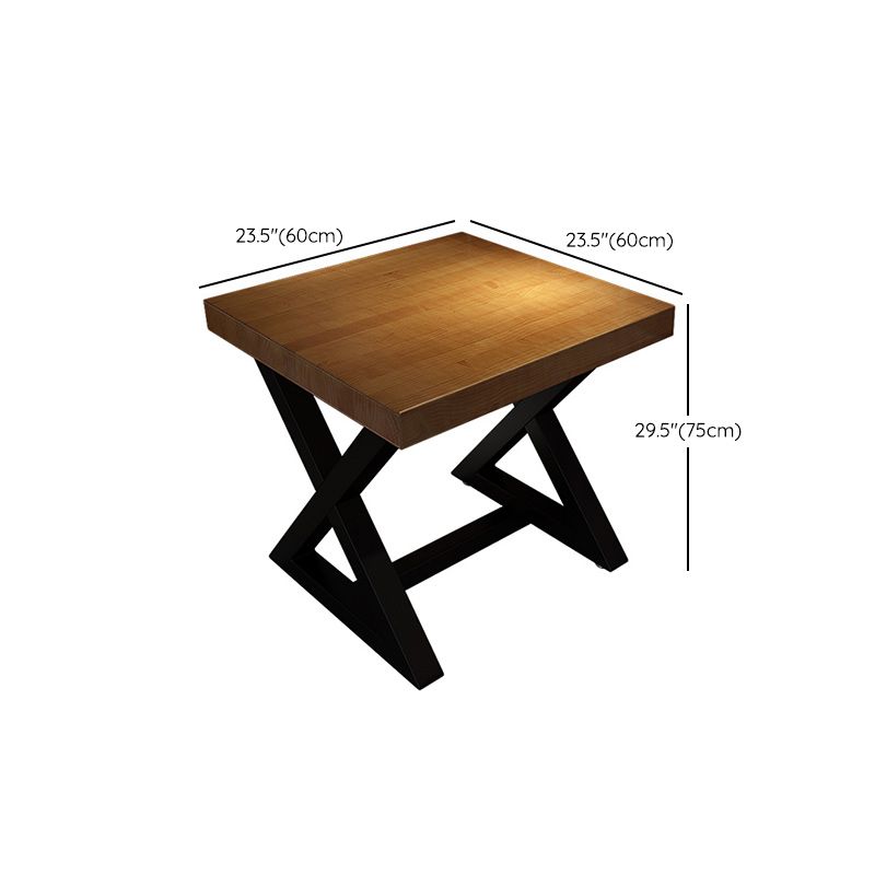 Industrial Wood Dining Table for Restaurant Square Table with Trestle Base Clearhalo 'Dining Tables & Seating' 'Dining Tables' 'dining_table' 'furn' 'furn_dining_table' 'Furniture' 'Kitchen & Dining Furniture' 1200x1200_d03174fa-a7d3-4b54-a4f0-08af05a1658a