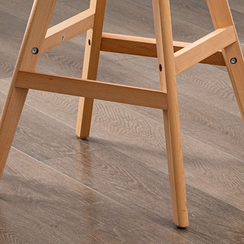 Contemporary Backrest Bar Stool Leather Wood 4 Legs Bar Stool , 1 Piece Clearhalo 'Bar Furniture' 'Bar Stools' 'bar_stools' 'furn' 'furn_bar_stools' 'furniture_bar_stools' 'Kitchen & Dining Furniture' 'kitchen&dining_furn' 'kitchen' 'kitchen_furn' Furniture' 1200x1200_d032477e-0fce-4639-b26a-26c76b2437a9