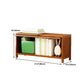 12.5 "W Bamboo boekenplank Moderne gesloten opslag boekenkast voor thuiskantoor
