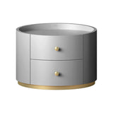 Glam massief hout nachtkastje lade opslag 2 lade nachttafel 16.9 "lang