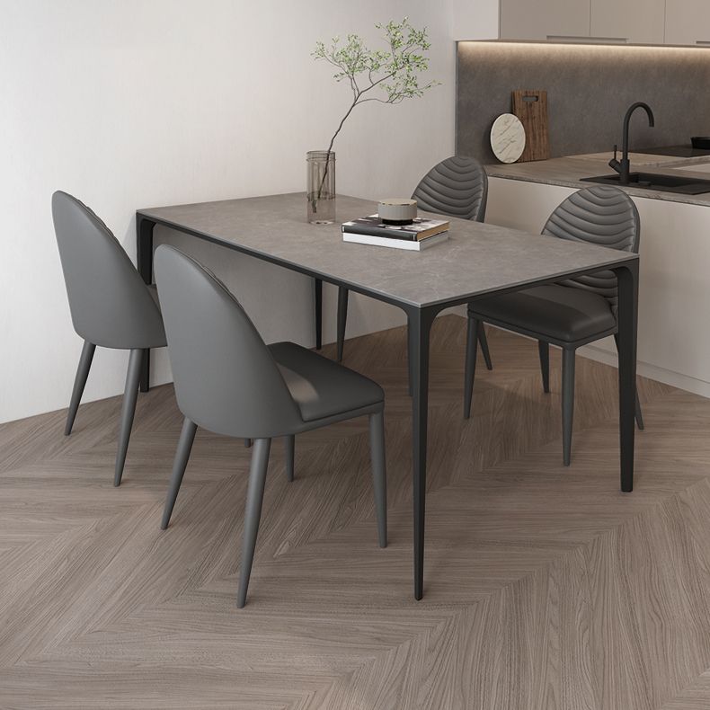 Mesa de comedor de estilo moderno Mesa rectangular de piedra sinterizada para el hogar