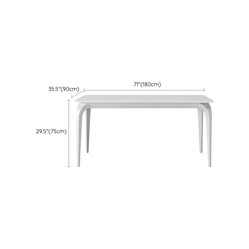 Zeitgenössischer weißer Rechteckstein für Stein mit 4 Stahlfuß