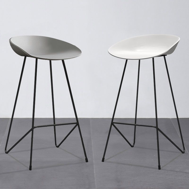 Industrial Style Bar-stool Sled Iron Legs PP Bucket Seat Barstool for Kitchen Bar Clearhalo 'Bar Furniture' 'Bar Stools' 'bar_stools' 'furn' 'furn_bar_stools' 'furniture_bar_stools' 'Kitchen & Dining Furniture' 'kitchen&dining_furn' 'kitchen' 'kitchen_furn' Furniture' 1200x1200_d0345080-19c5-4662-b43d-3a453063ccda