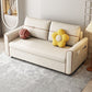 White Futon Sleeper Sofa Bed with Magazine Storage Convertible Sofas