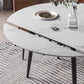 Round Dining Site Table Simplicity Style Stone Dinette Table with Drop-Leaf Clearhalo ' dining_table' 'Dining Tables & Seating' 'Dining Tables' 'Furniture' 'furniture_dining_table' 'Kitchen & Dining Furniture' 'kitchen&dining_furn' 'kitchen' 'kitchen_dining_table' 1200x1200_d036f4da-b38a-4fba-9923-7a1937848bdf