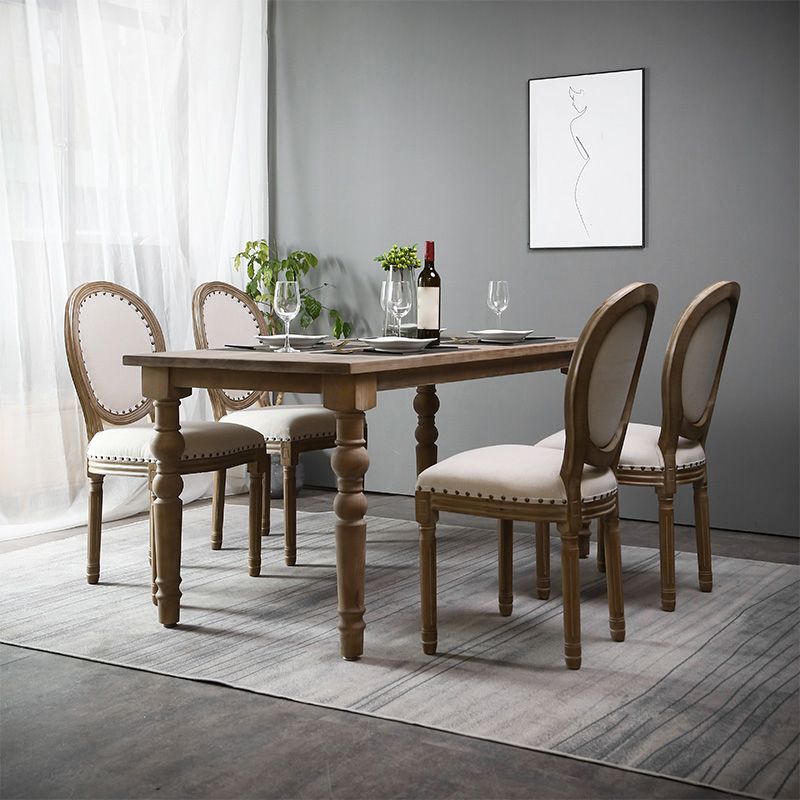 Traditional 1/2/5/7 Pieces Rectangle Dining Set Solid Wood Dining Table with Chairs Clearhalo 'Dining Room Sets' 'Dining Tables & Seating' 'dining_room_set' 'furn' 'furn_dining_room_set' 'Furniture' 'furniture_dining_room_set' 'Kitchen & Dining Furniture' 1200x1200_d0378787-4136-4e4d-9f8a-e93b40a20a07
