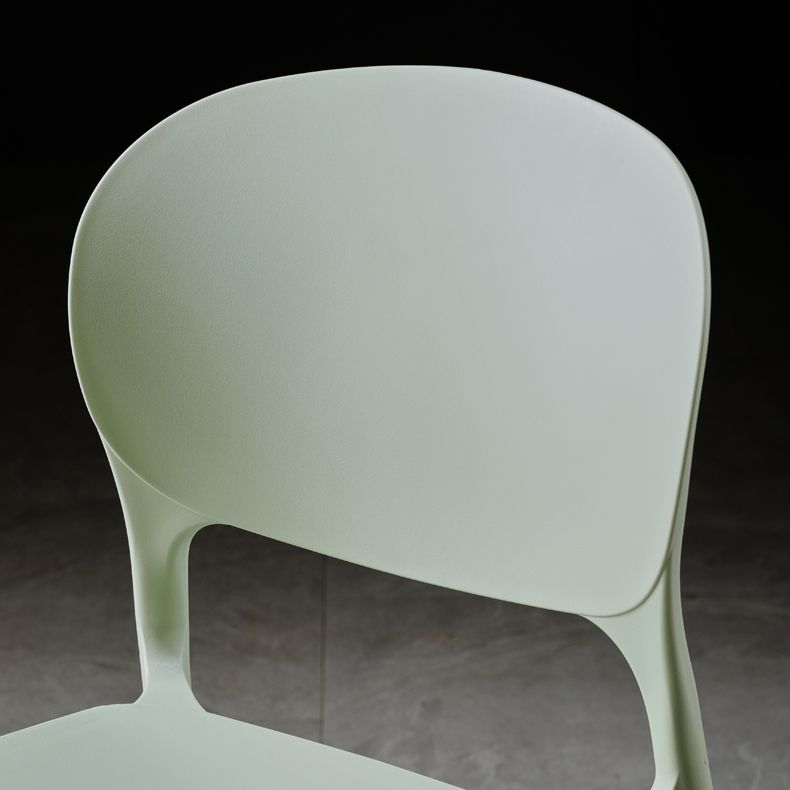 Modern Kitchen Square Plastic Dining Chair Open Back Dining Side Armless Chairs Clearhalo ' kitchen&dining_furn' 'Dining Chairs' 'Dining Tables & Seating' 'dining_chair' 'furn' 'furn_dining_chair' 'Furniture' 'furniture_dining_chair' 'Kitchen & Dining Furniture' 'kitchen' 1200x1200_d0389bcf-f38c-4a69-8705-6ba2659ff834