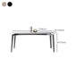 Simplicity Dinette Table Rectangle Stone Dinner Table for Dining Room