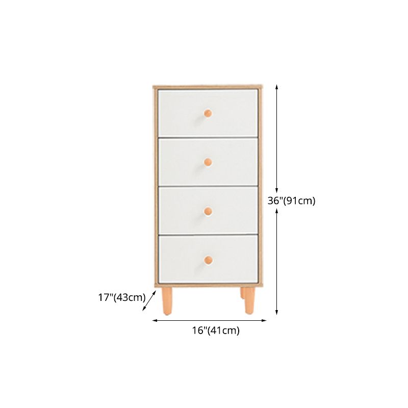 Cofre de almacenamiento de madera para dormitorio vertical con 3 / 4 / 5 cajones para lencería