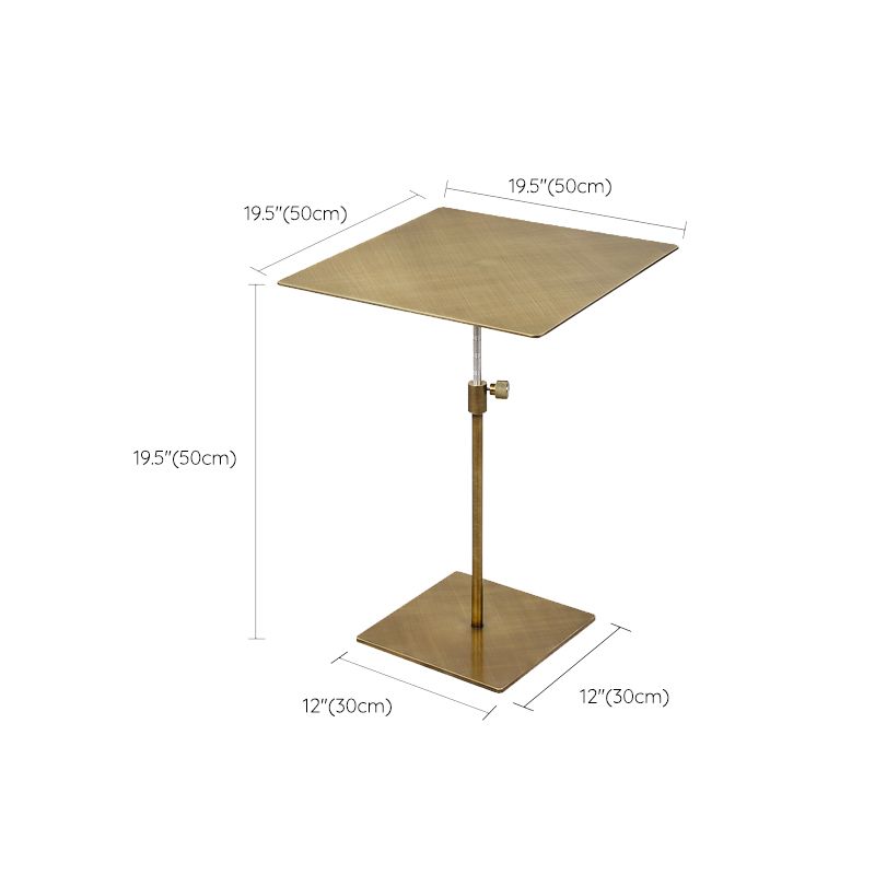 Stainless Steel Pedestal Cocktail Table Round/ Square Top Coffee Table Clearhalo 'Coffee & Accent Tables' 'Coffee Tables' 'coffee_tables' 'furn' 'furn_coffee_tables' 'Furniture' 'Living Room Furniture' 1200x1200_d039e5de-e31d-4892-931c-405cf6a1f4bb