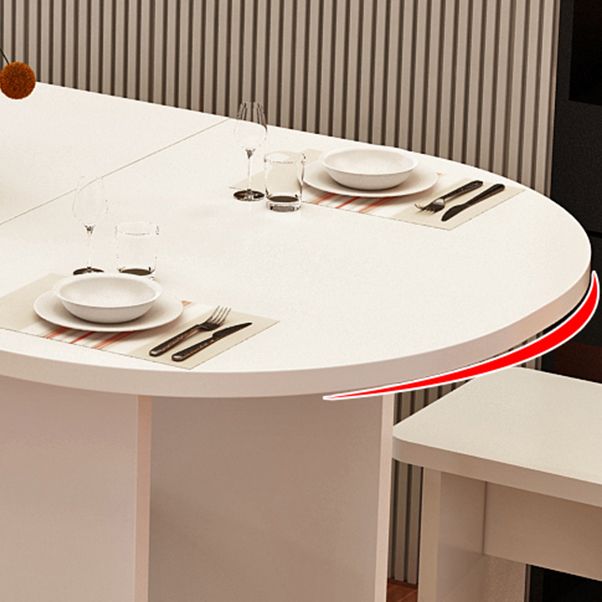 Houten opvouwbare eettafel, uitschuifbaar voor kleine ruimtes met opbergruimte