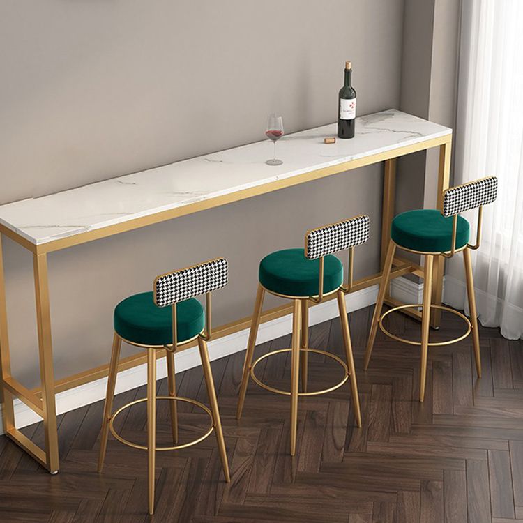 Scandinavian Matte Finish Velvet Barstool Footrest Coffee Shop Stool Clearhalo 'Bar Furniture' 'Bar Stools' 'bar_stools' 'furn' 'furn_bar_stools' 'Furniture' 'furniture_bar_stools' 'Kitchen & Dining Furniture' 1200x1200_d03c78a0-1ee7-4349-adc1-a4d1d6a8574d