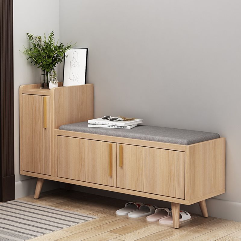 Solid Wood Entryway Bench, 20"H Upholstered Bench with 4 Legs Clearhalo 'Benches' 'Chairs & Seating' 'furn' 'furn_benches' 'Furniture' 'Living Room Furniture' 1200x1200_d03cb218-4dfe-4854-8e3d-e556020bcf81