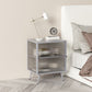 Cabinets Included Bed Nightstand Modern Shelves Bedside Cabinet Glass Door Clearhalo 'Bedroom Furniture' 'furn' 'furn_night_stand' 'Furniture' 'night_stand' 'Nightstands' 1200x1200_d0411e45-efc8-494f-ba90-3fa037107d20
