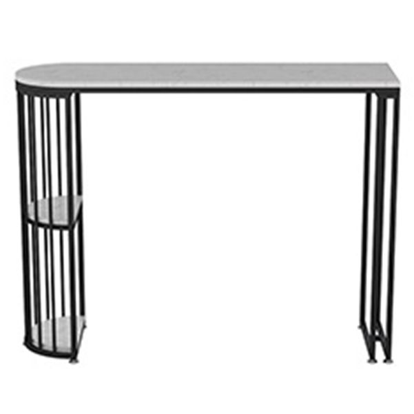 White Stone Bar Table Traditional Luxury Bar Table with Sled Base Clearhalo 'Bar Furniture' 'Bar Tables' 'bar_tables' 'furn' 'furn_bar_tables' 'Furniture' 'furniture_bar_tables' 'Kitchen & Dining Furniture' 1200x1200_d041c2de-cf50-4a17-a22c-6aaa31d3b630