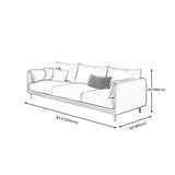 Scandinavian Faux Leather Straight Arm Sofa/Sectional with Stain-Resistant Clearhalo 'furn' 'furn_sectionals' 'Furniture' 'furniture_sectionals' 'Living Room Furniture' 'Sectionals' 1200x1200_d042b015-129e-4c08-9ca3-68cc4fbf89be