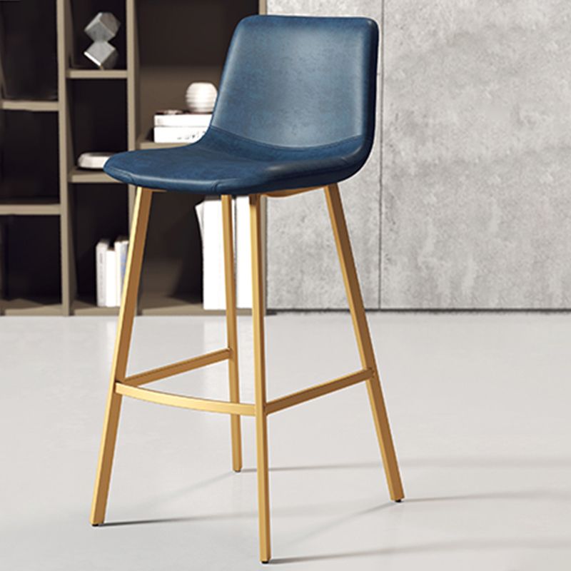 Taburete de cuero sintético sin brazo taburete de bar de reposapiés industrial