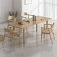 Eigentijdse vaste houten eettafel natuurlijke rechthoektafel met 4 poten