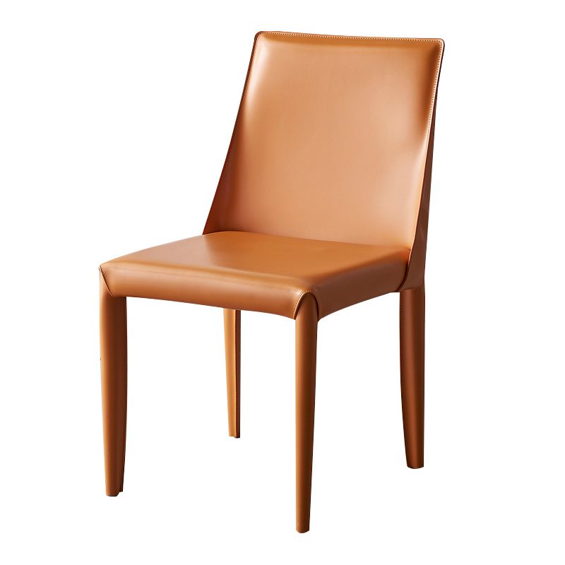 Modern Leather Dining Room Chair Metal Armless Chair for Home Use (Set of 2) Clearhalo ' kitchen&dining_furn' 'Dining Chairs' 'Dining Tables & Seating' 'dining_chair' 'furn' 'furn_dining_chair' 'Furniture' 'furniture_dining_chair' 'Kitchen & Dining Furniture' 'kitchen' 1200x1200_d045c92c-ee9b-4358-91e7-973386a51f09