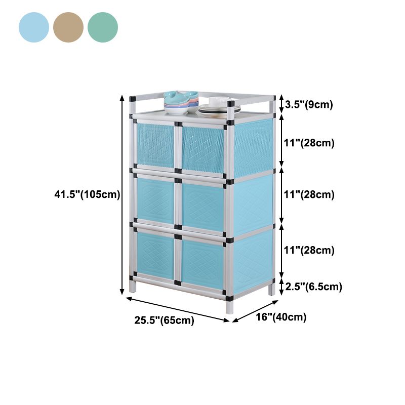 Scheda laterale in metallo in stile glam con porta per soggiorno