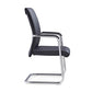 Chaise de bras contemporain bras fixes sans roues en cuir chaise de bureau noir