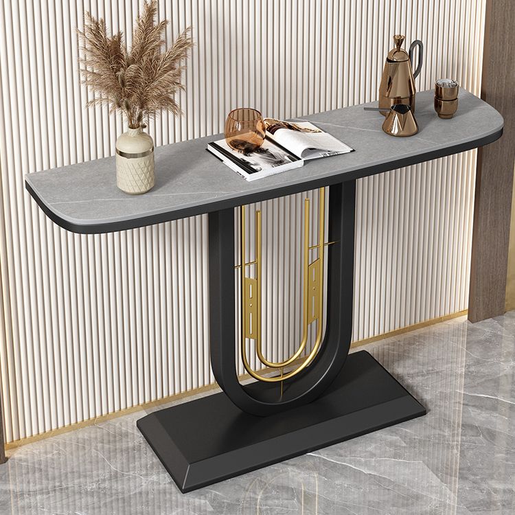 Tavolo console a mezza luna antico tavolo di divano console di finitura in pietra