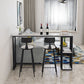 Modern Style Bar Table 1/3 Pieces Rectangle Faux Marble Counter Set Clearhalo 'Bar Furniture' 'furn' 'furn_home_bar_bar_sets' 'Furniture' 'Home Bars & Bar Sets' 'home_bar_bar_sets' 'Kitchen & Dining Furniture' 1200x1200_d0492d85-61f8-4200-8896-6e98329fdc96