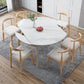 Modern White Round Shape Table Sintered Stone Top Standard Dining Table for Kitchen Clearhalo ' dining_table' 'Dining Tables & Seating' 'Dining Tables' 'furn' 'furn_dining_table' 'Furniture' 'furniture_dining_table' 'Kitchen & Dining Furniture' 'kitchen&dining_furn' 'kitchen' 'kitchen_dining_table' 1200x1200_d0496c7a-98a5-4124-9237-e1b141849674