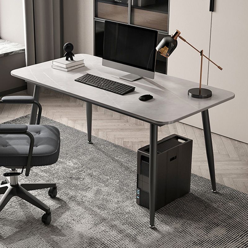 Rectangular Shaped Office Desk White/Black/Grey Writing Desk for Office Clearhalo 'furn' 'furn_office_desk' 'Furniture' 'Office Desks' 'Office Furniture' 'office_desk' 1200x1200_d04b7bbe-7aad-41a3-a9ec-5083b0f4ba69