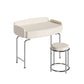 Vanity di trucco in legno massello scandinavo in stile glam bianco per camera da letto
