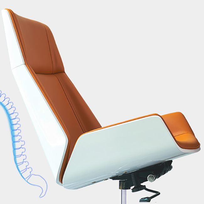 Modern No Arm Desk Chair Leather Task Chair with Wheels for Office Clearhalo 'furn' 'furn_office_chair' 'Furniture' 'Office Chairs' 'Office Furniture' 'office_chair' 1200x1200_d04bcf54-fbd6-413d-80c3-0f76abf2b9b4