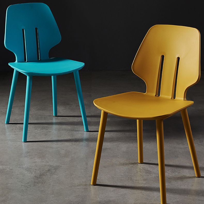 Scandinavian Armless Dining Chairs Plastic Dining Side Chairs (Set of 4) Clearhalo ' kitchen&dining_furn' 'Dining Chairs' 'Dining Tables & Seating' 'dining_chair' 'furn' 'furn_dining_chair' 'Furniture' 'furniture_dining_chair' 'Kitchen & Dining Furniture' 'kitchen' 1200x1200_d04c1a59-a012-48d8-b0bf-e65fdd71fdee