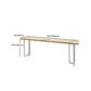 Ensemble de Table de bar moderne, 1/5/6 pièces, Table de bar rectangulaire en bois avec tabourets sans dossier